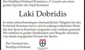 Laki Dobridis – ein Nachruf auf einen großen Sportler